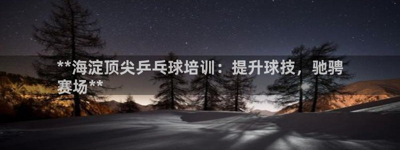 耀世兵权：**海淀顶尖乒乓球培训：提升球技，驰骋
赛