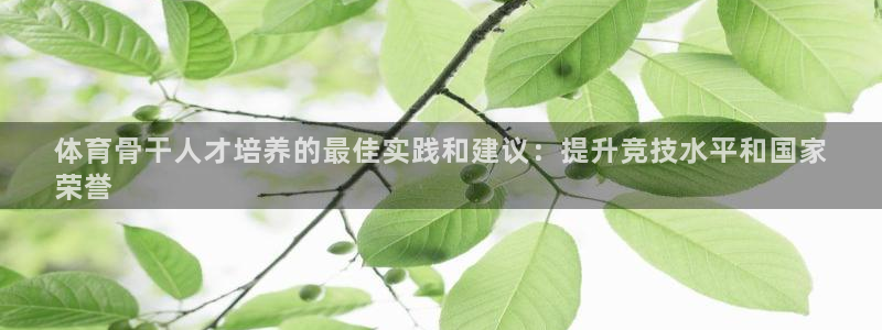 耀世天下的网名是什么意思啊男生：体育骨干人才培养的最