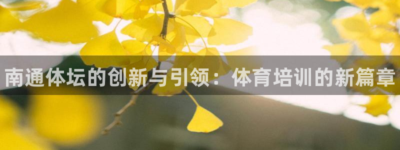 耀世娱乐老板是谁：南通体坛的创新与引领：体育培训的新篇章